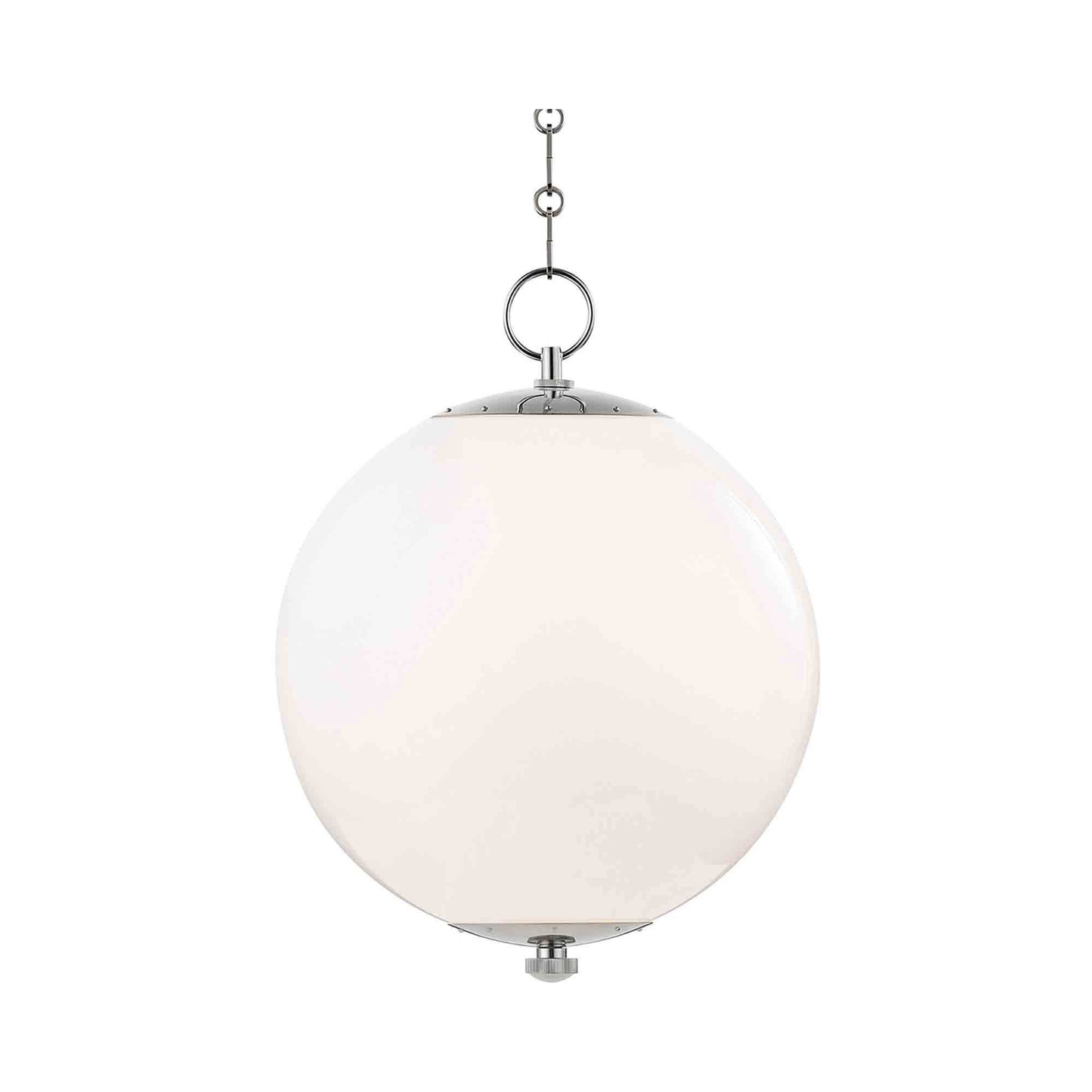 Sphere No.1 Pendant Light in Large/Polished Nickel.