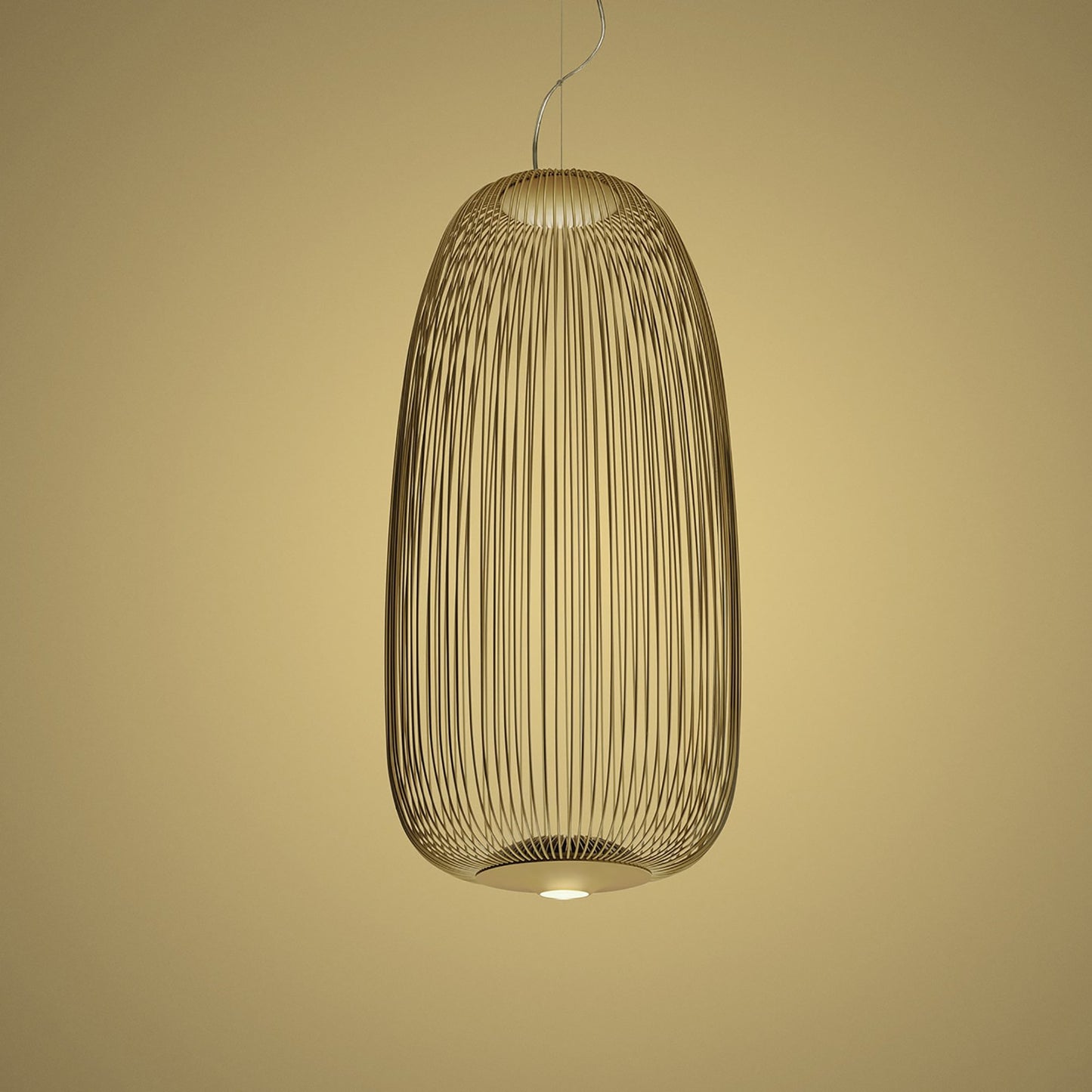 Spokes 1 LED Pendant Light in Gold.