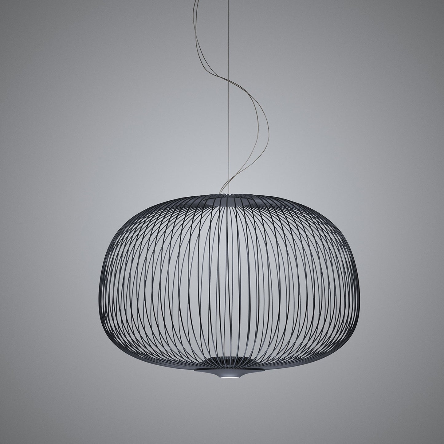 Spokes 3 LED Pendant Light in Graphite.