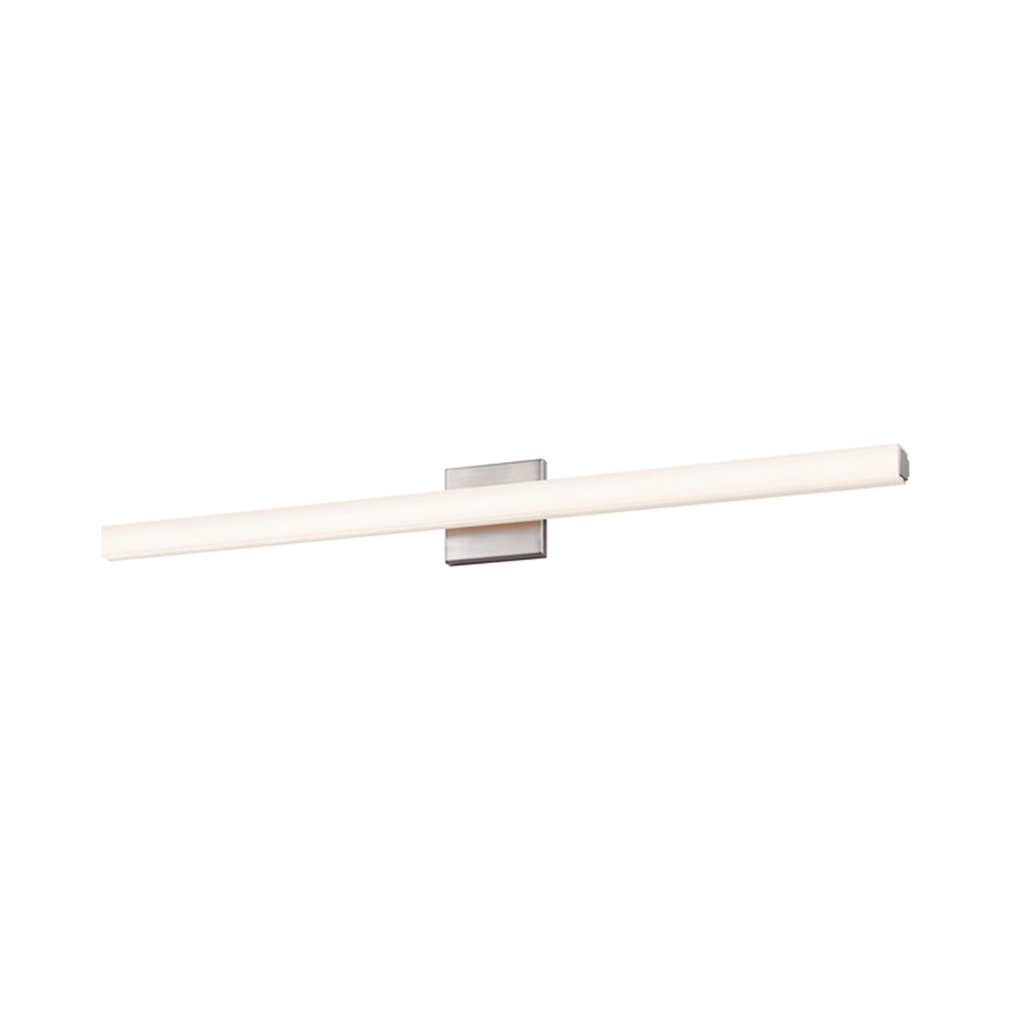 SQ-bar LED Bath Vanity Light in X-Large/Satin Nickel.
