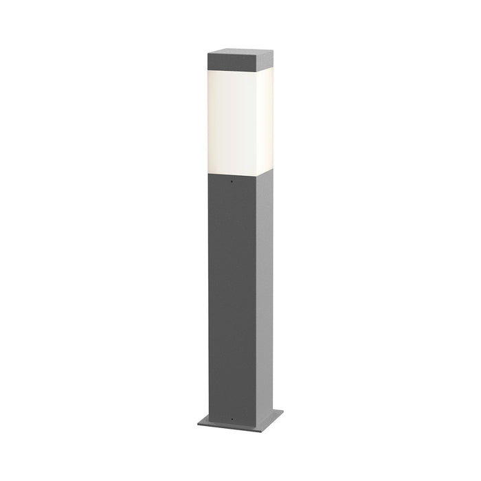 Square Column™ LED Bollard in Textured Gray/Medium.