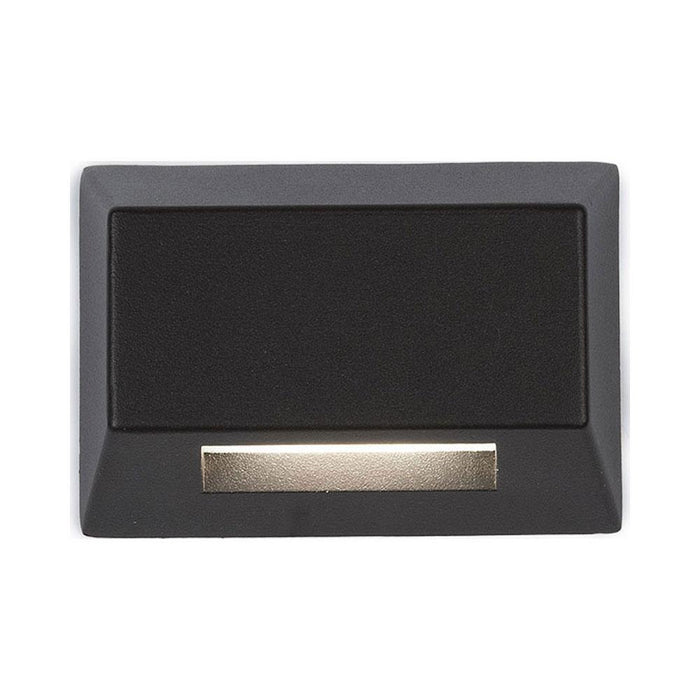 Square LED Deck and Patio Light in Black on Aluminum.