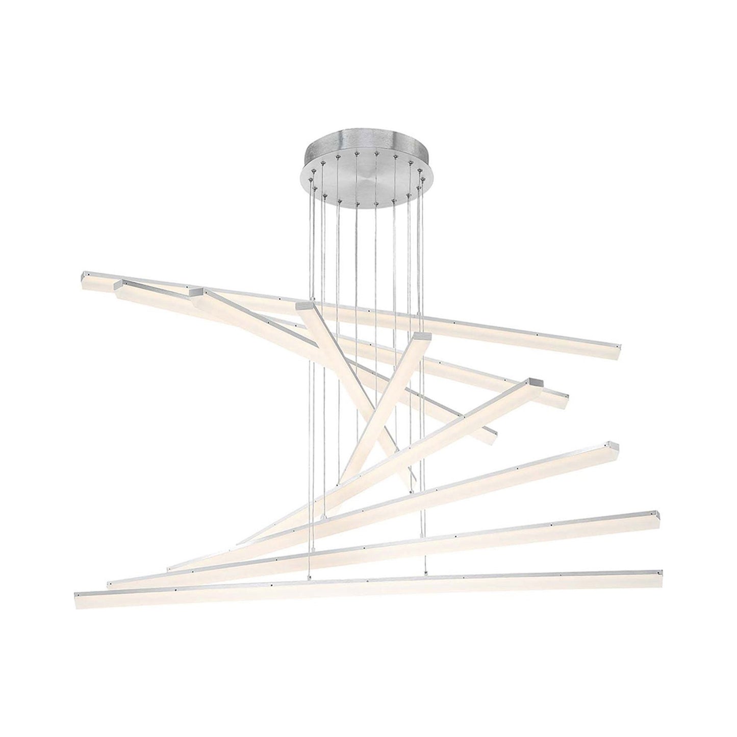 Stack LED Pendant Light in Brushed Aluminum (9-Light).