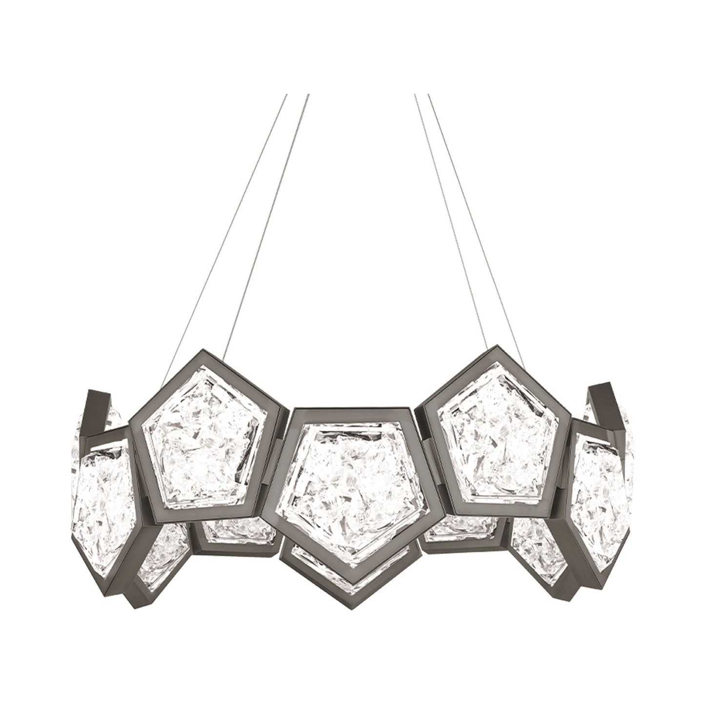 Starlight Starbright LED Chandelier in Antique Nickel.