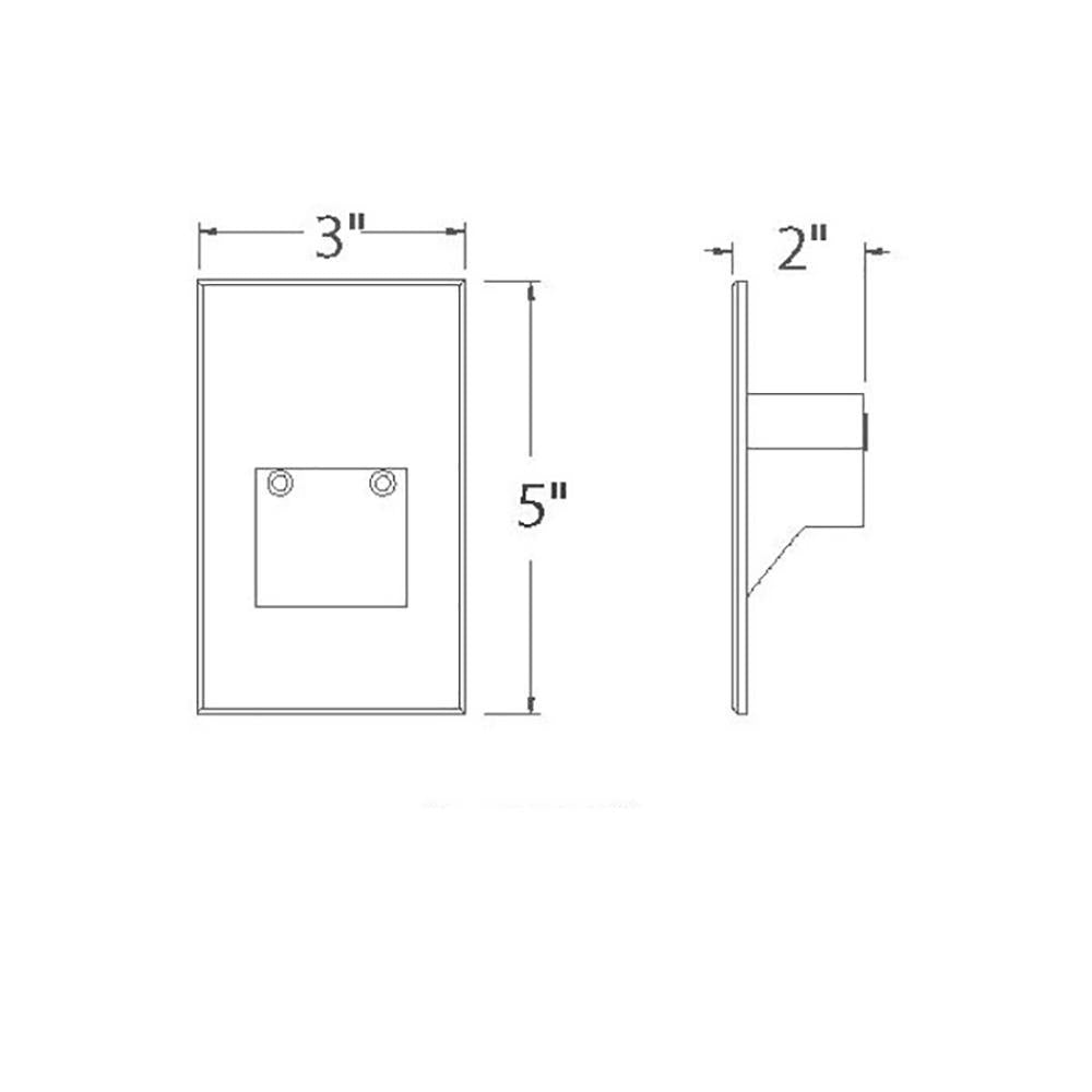 Step Light Outdoor LED Wall Light- line drawing.