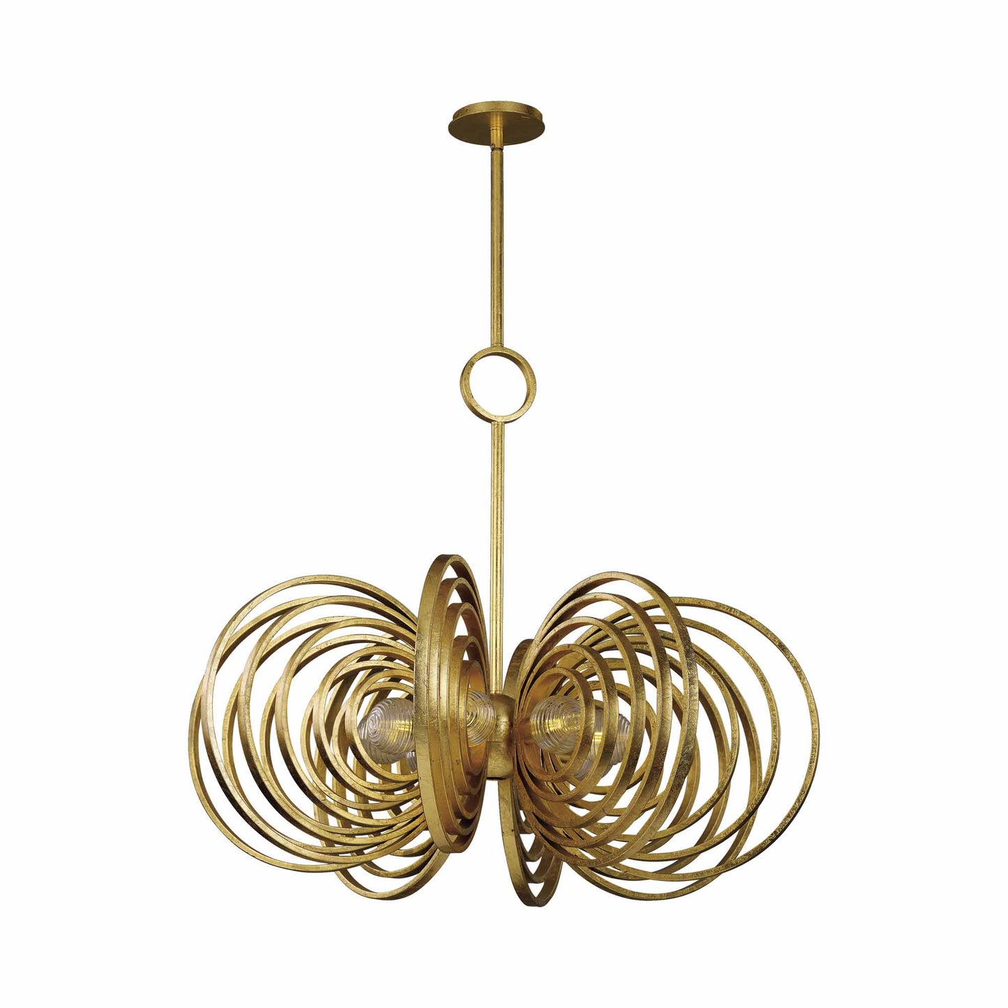 Frequency LED Pendant Light in Gold Leaf (8-Light).
