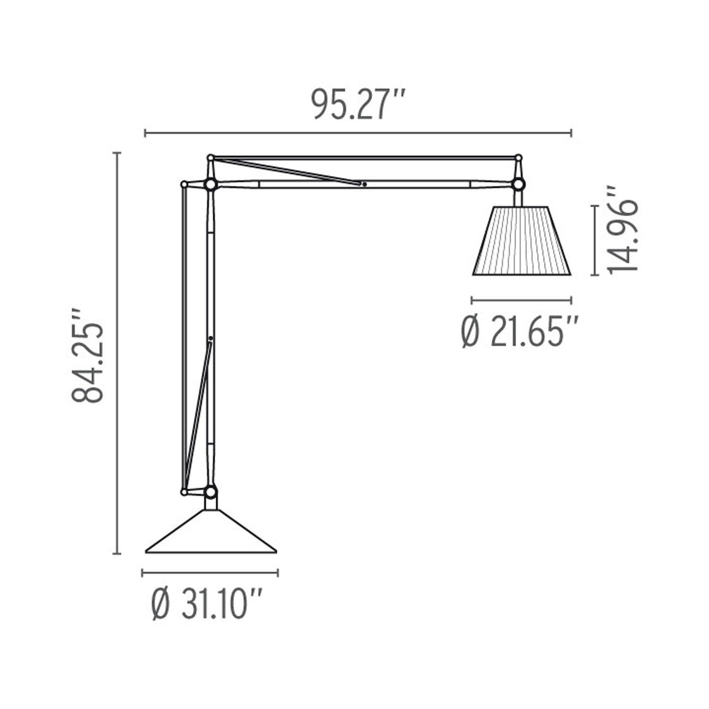 Superarchimoon Floor Lamp Line Drawing.