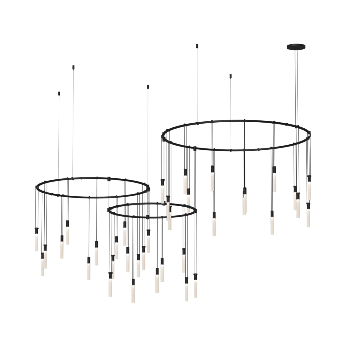 Suspenders® Ring LED Pendant Light (Etched Rod).