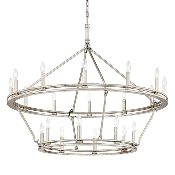 Sutton Chandelier in Champagne Silver Leaf/2-Tier (Large).
