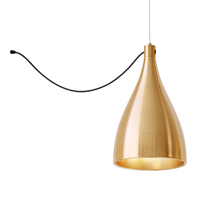 Swell LED String Pendant Light in Brass/Brass (XL Narrow).