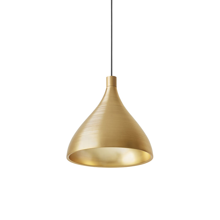 Swell LED Pendant Light in Brass/Brass (XL-Medium).