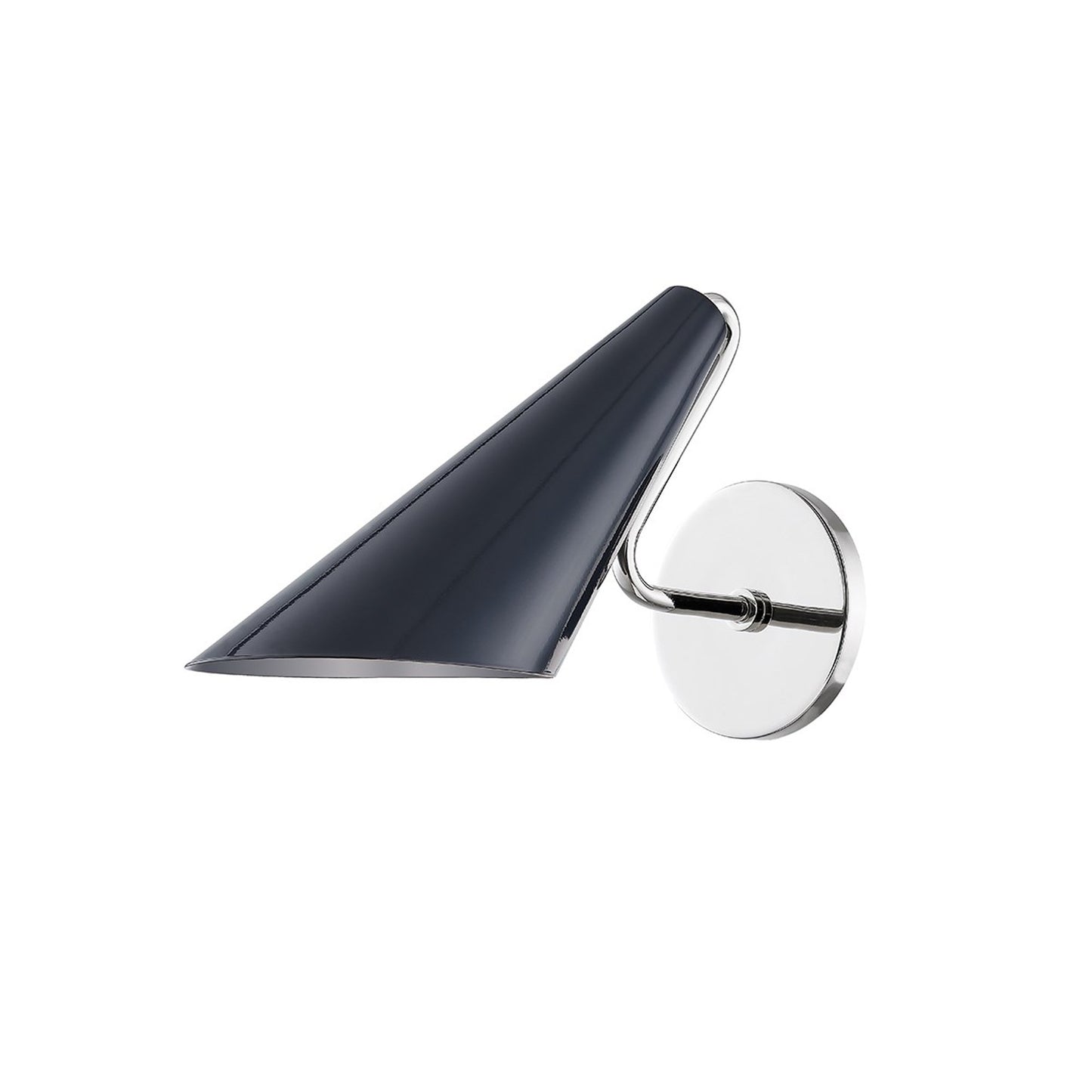 Talia Wall Light in Polished Nickel / Midnight Blue (1-Light).