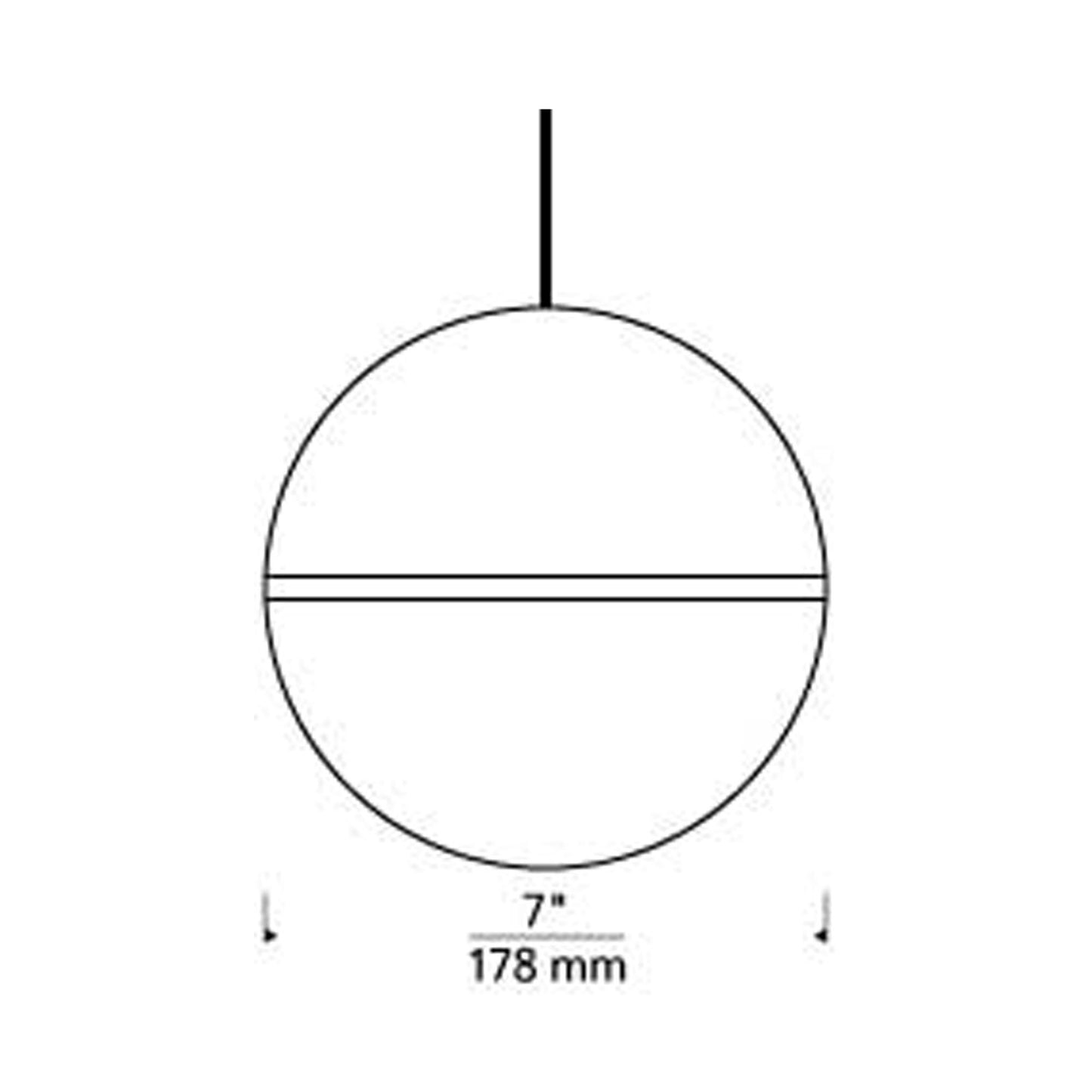 Akova Low Voltage LED Pendant Light - line drawing.
