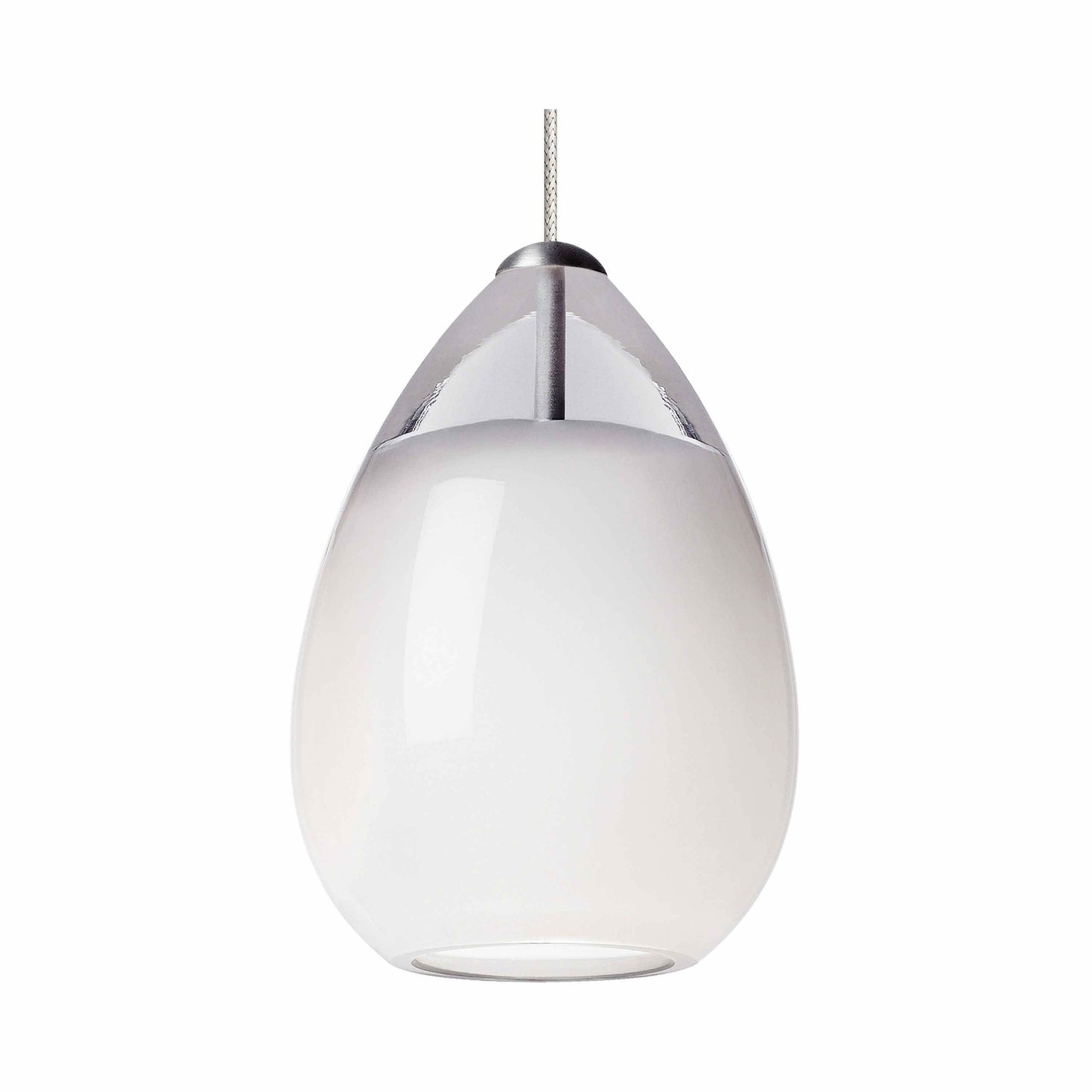 Alina Low Voltage Pendant Light in Chrome/White.