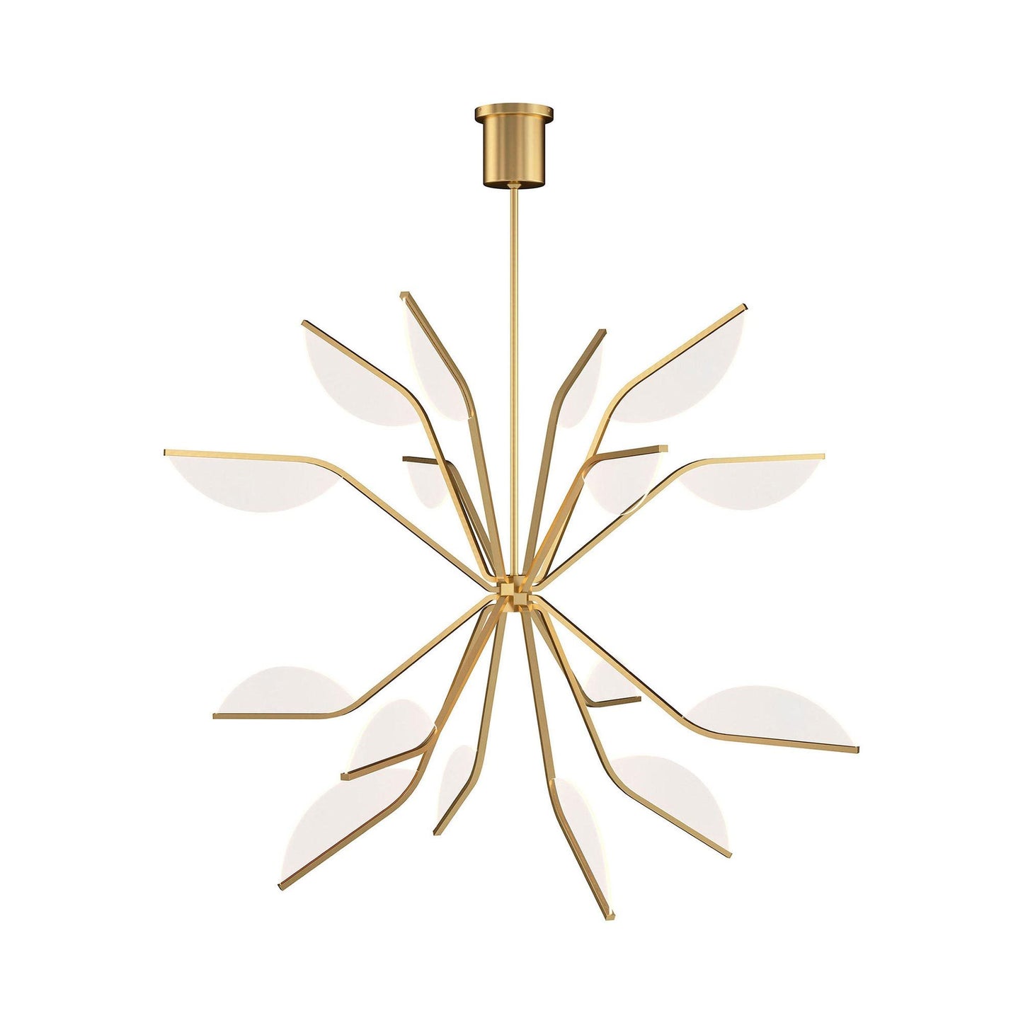 Belterra LED Globe Chandelier in Natural Brass (Large).