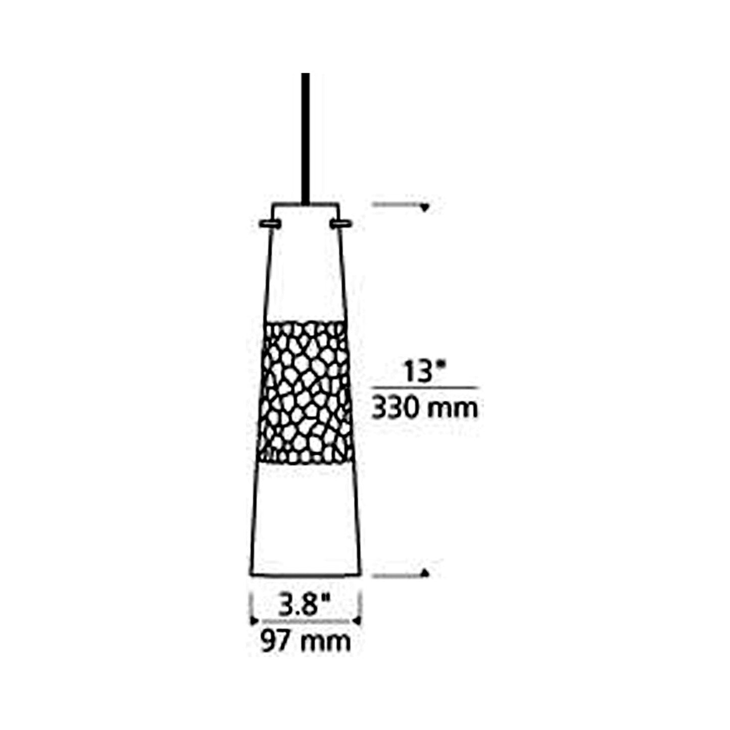 Bonn Low Voltage Pendant Light - line drawing.
