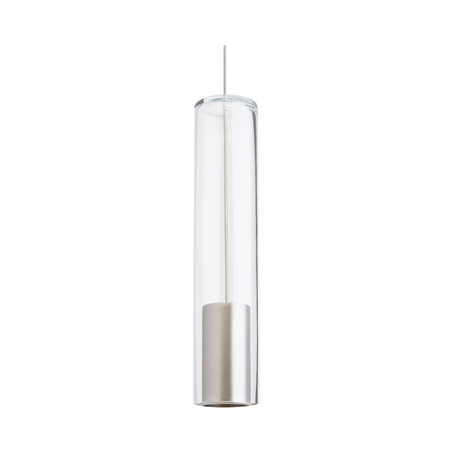 Captra Pendant Light in Satin Nickel.