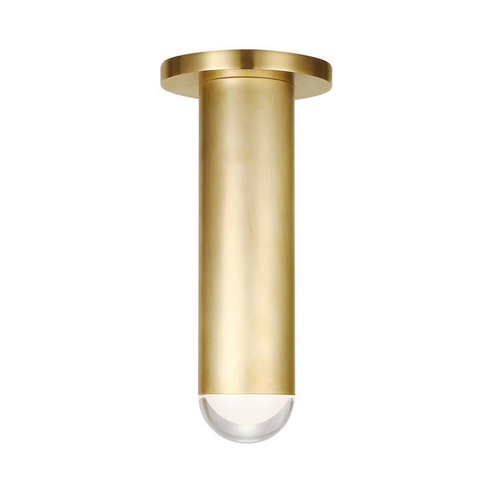 Ebell LED Semi Flush Mount Ceiling Light in Natural Brass (Medium).