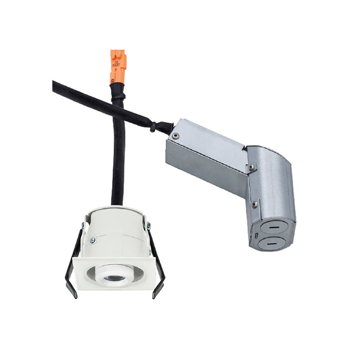 ENTRA Niche 2-Inch Square LED Adjustable Downlight Recessed Housing in Detail.