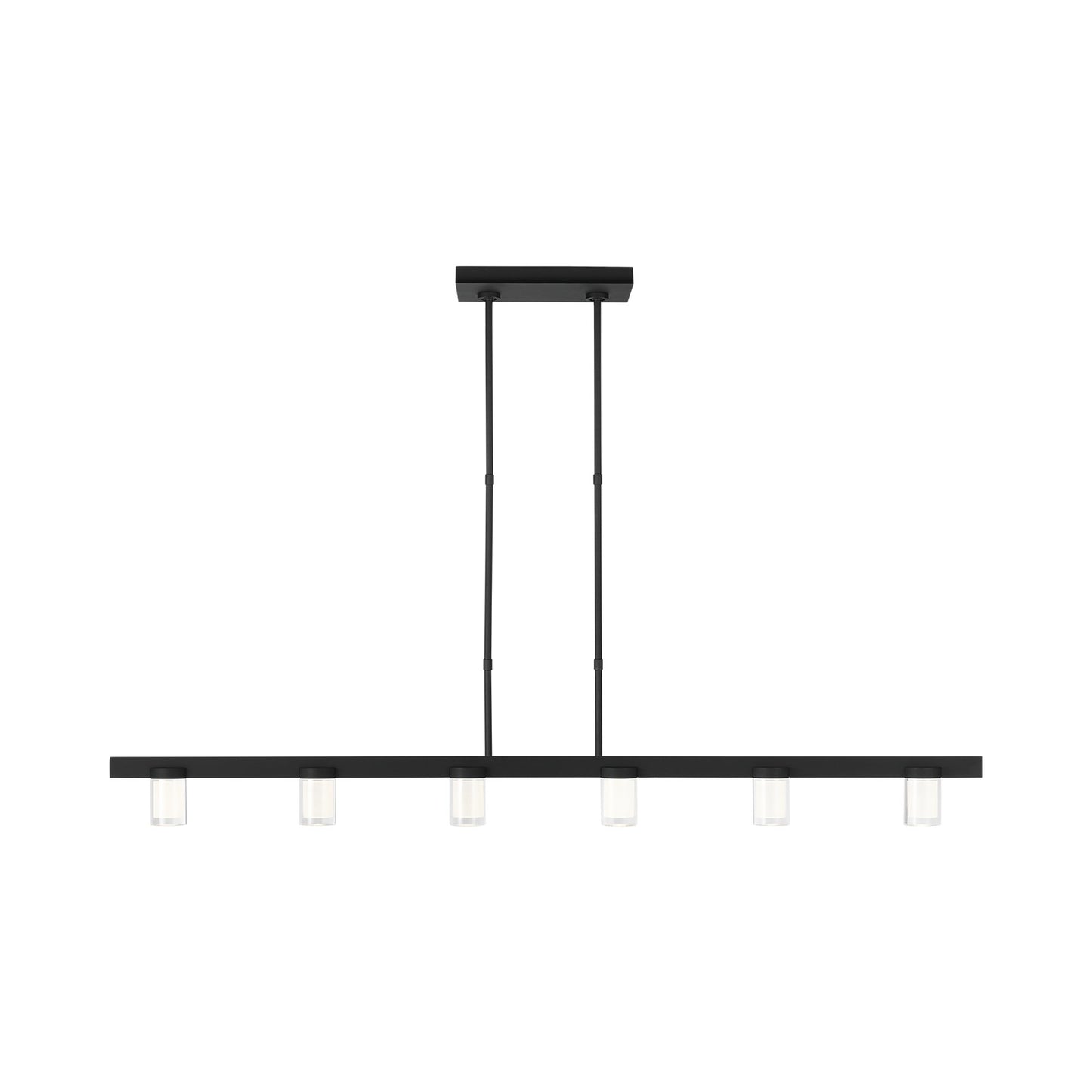 Esfera LED Linear Pendant Light in Nightshade Black.
