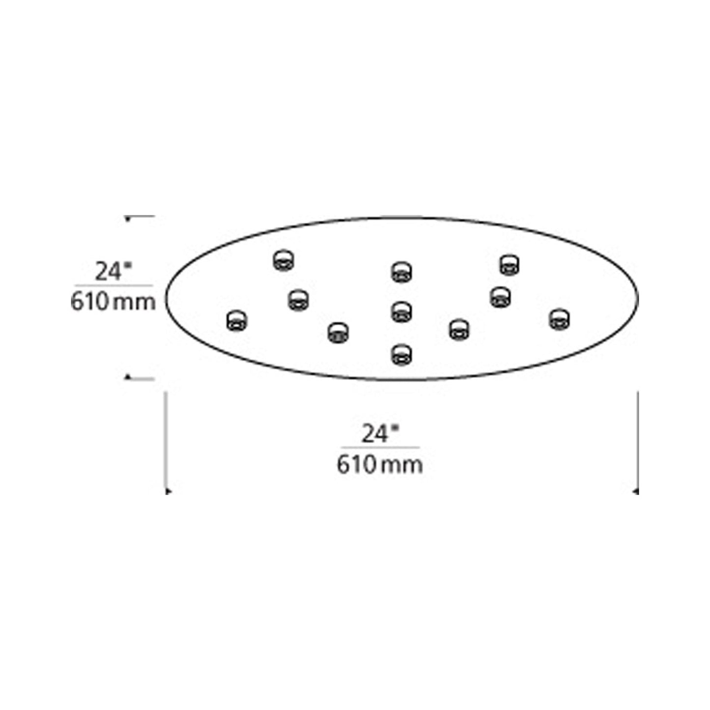 FreeJack Round Canopy - 11 Port - line drawing.