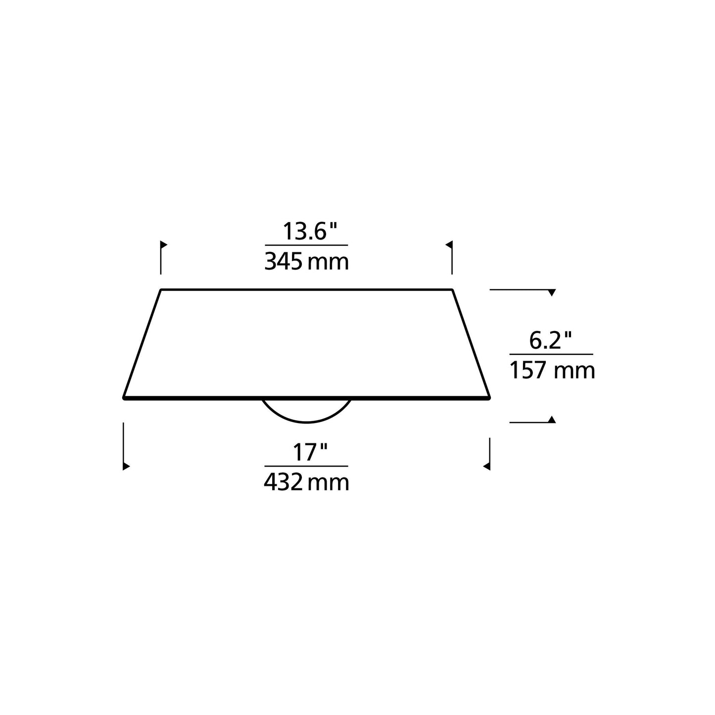 Joni LED Flush Mount Ceiling Light - line drawing.