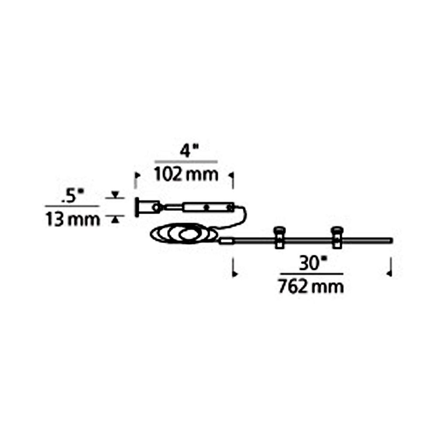 Kable Lite Horizontal Turn - line drawing.