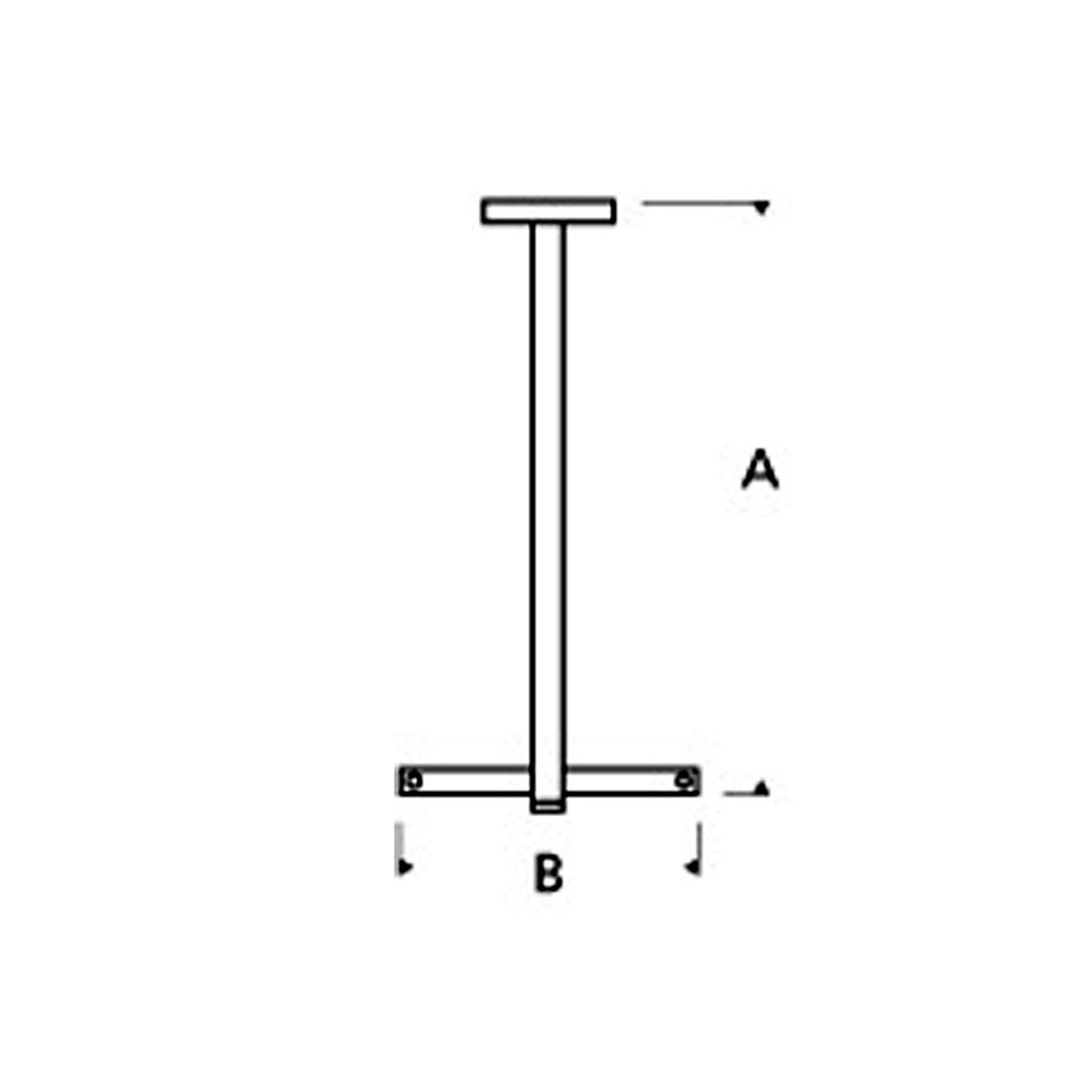 Kable Lite Rigid T Standoff - line drawing.