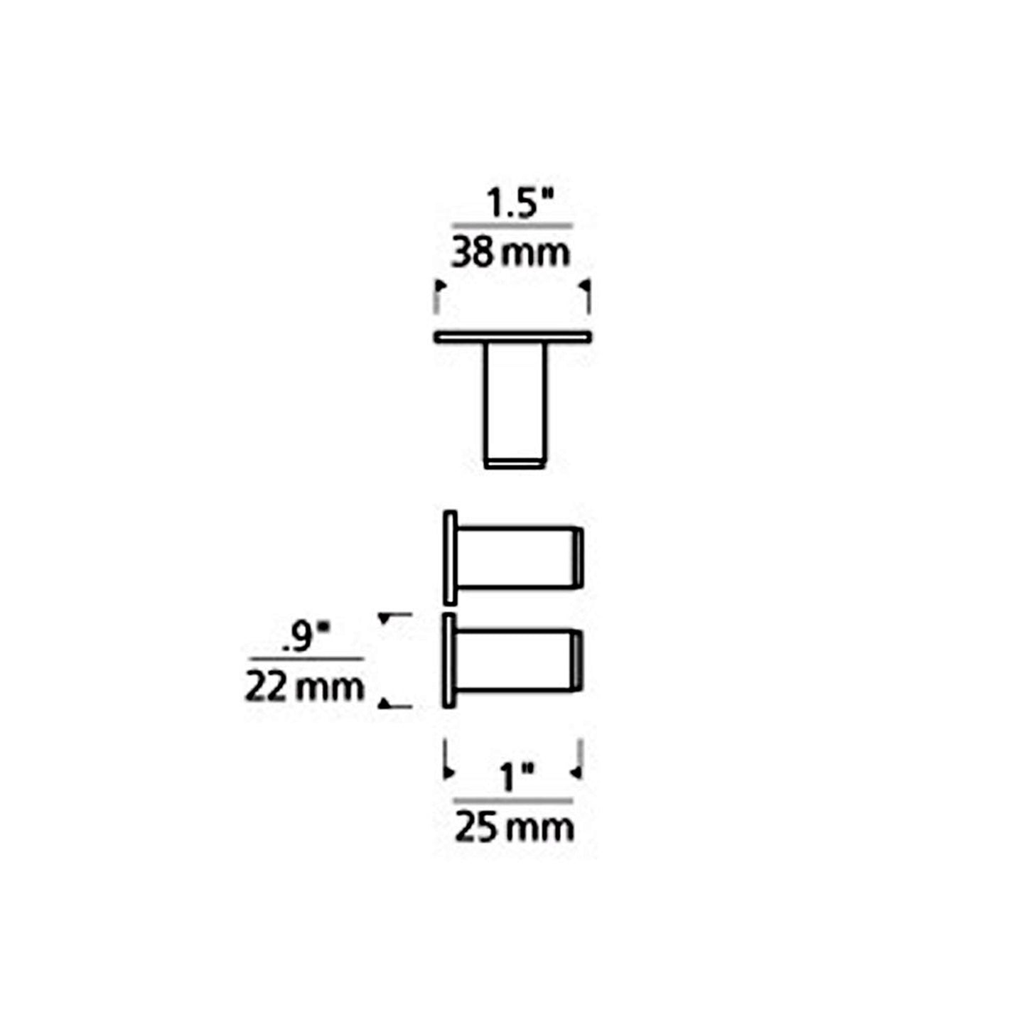 Kable Lite Slimline Anchors - line drawing.