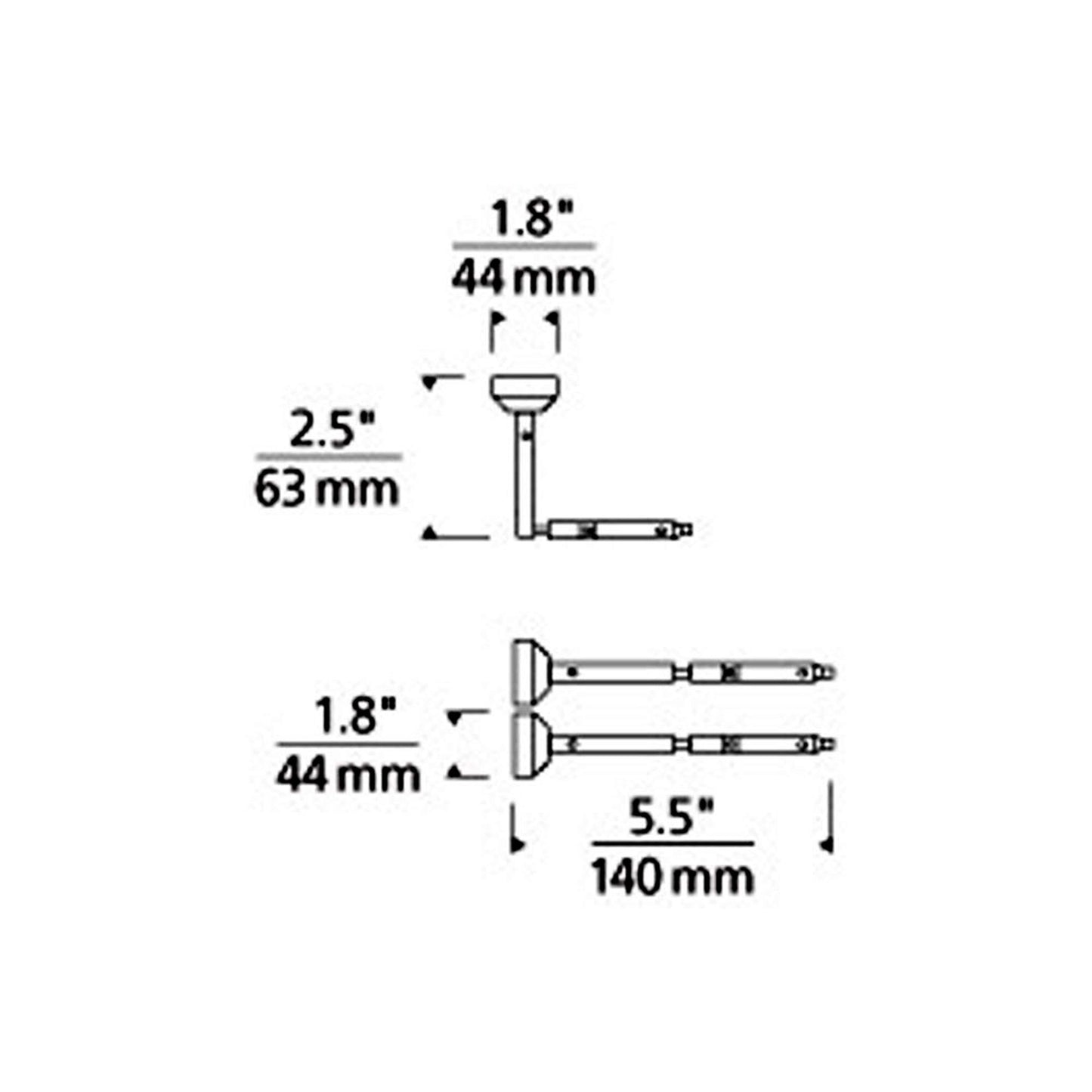 Kable Lite Universal Turnbuckles - line drawing.