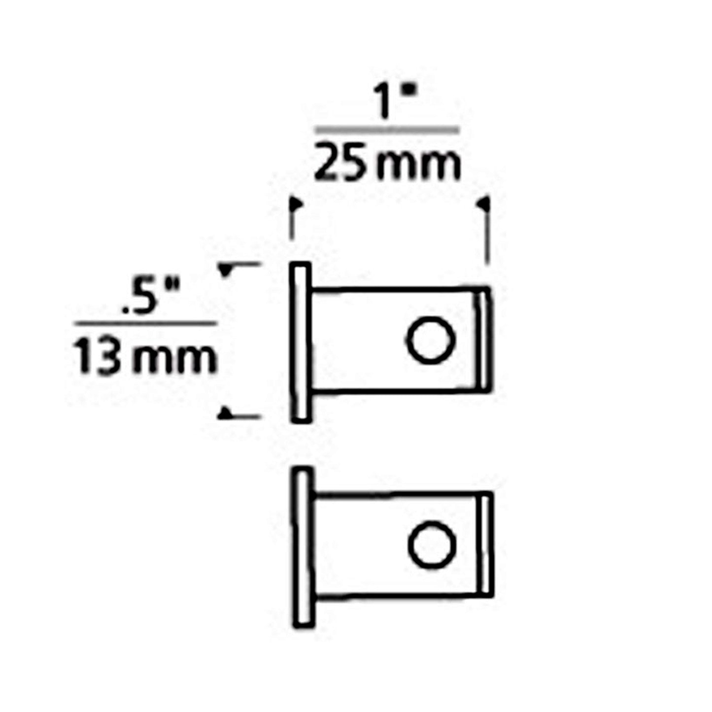 Kable Lite Wall Turn - line drawing.