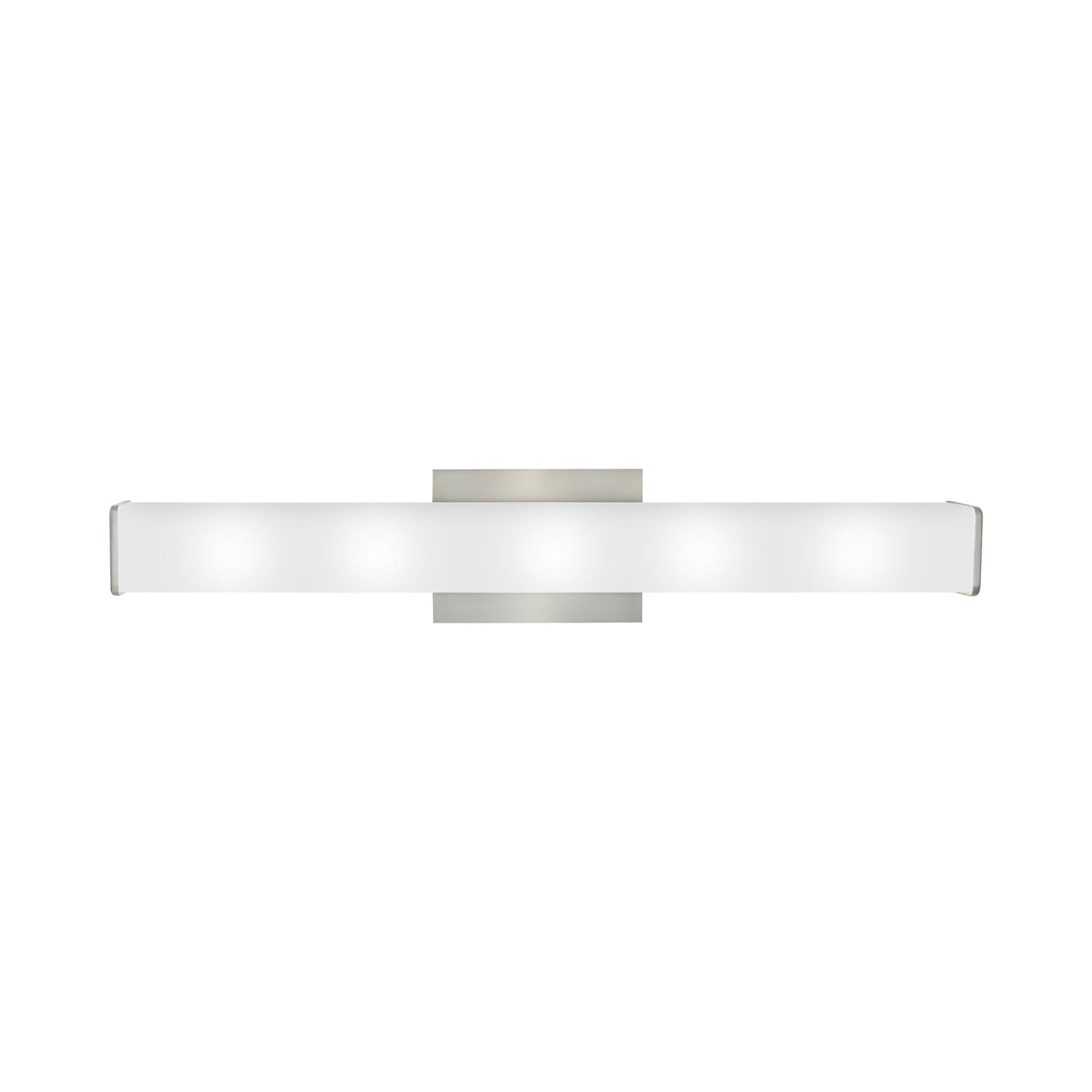 Lynn LED Bath Vanity Light in Satin Nickel.