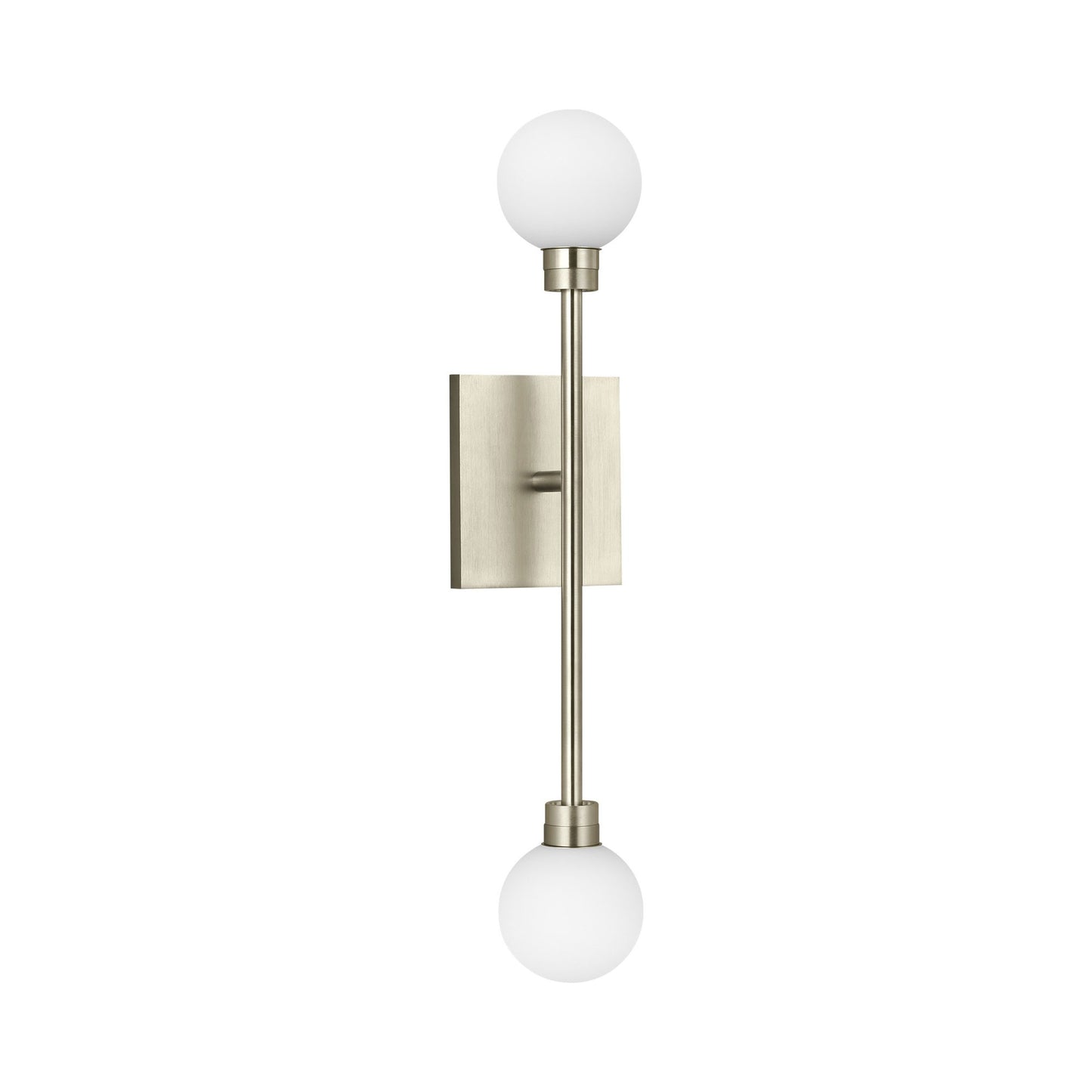 Mara LED Wall Light in Satin Nickel.