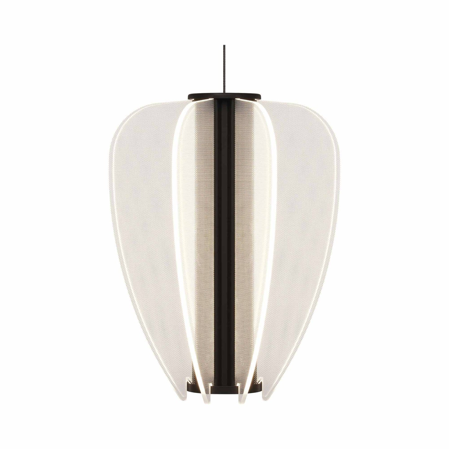 Mini Nyra LED Low Voltage Pendant Light in Nightshade Black.