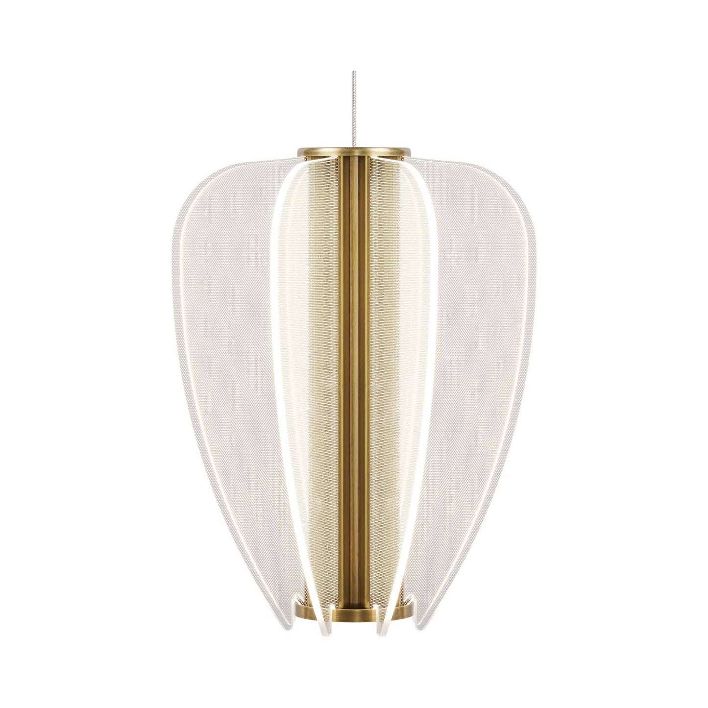 Mini Nyra LED Low Voltage Pendant Light in Plated Brass.