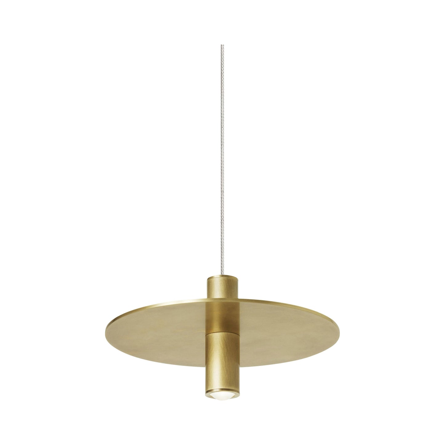 Mini Ponte LED Low Voltage Pendant Light in Natural Brass.