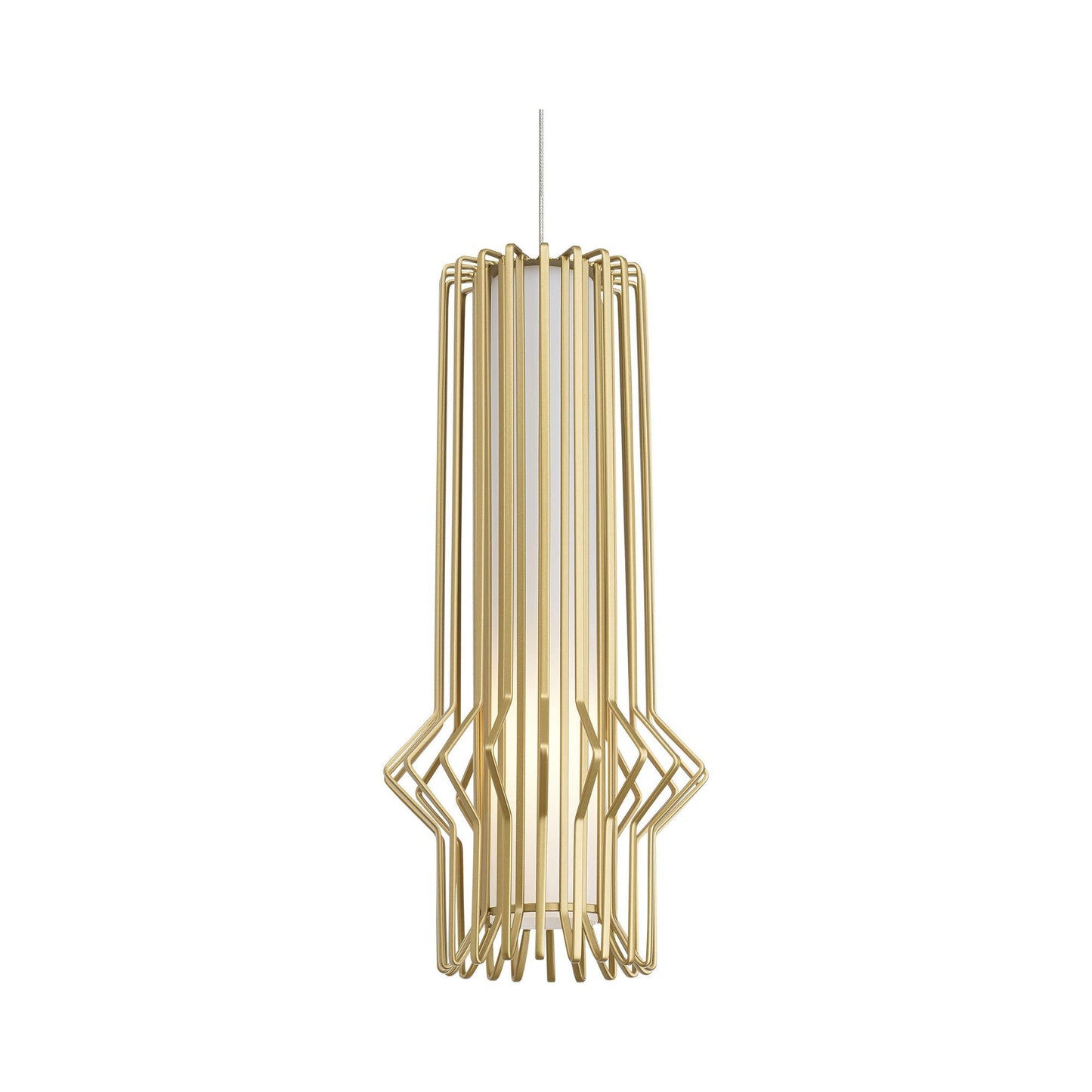 Mini Syrma Pendant Light in Satin Gold.