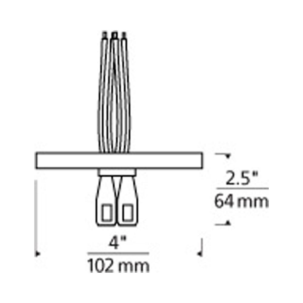 MonoRail Dual-Feed Power Feed Canopy - line drawing.