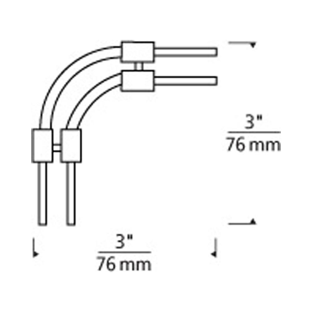 MonoRail Flexible Vertical Connectors - line drawing.