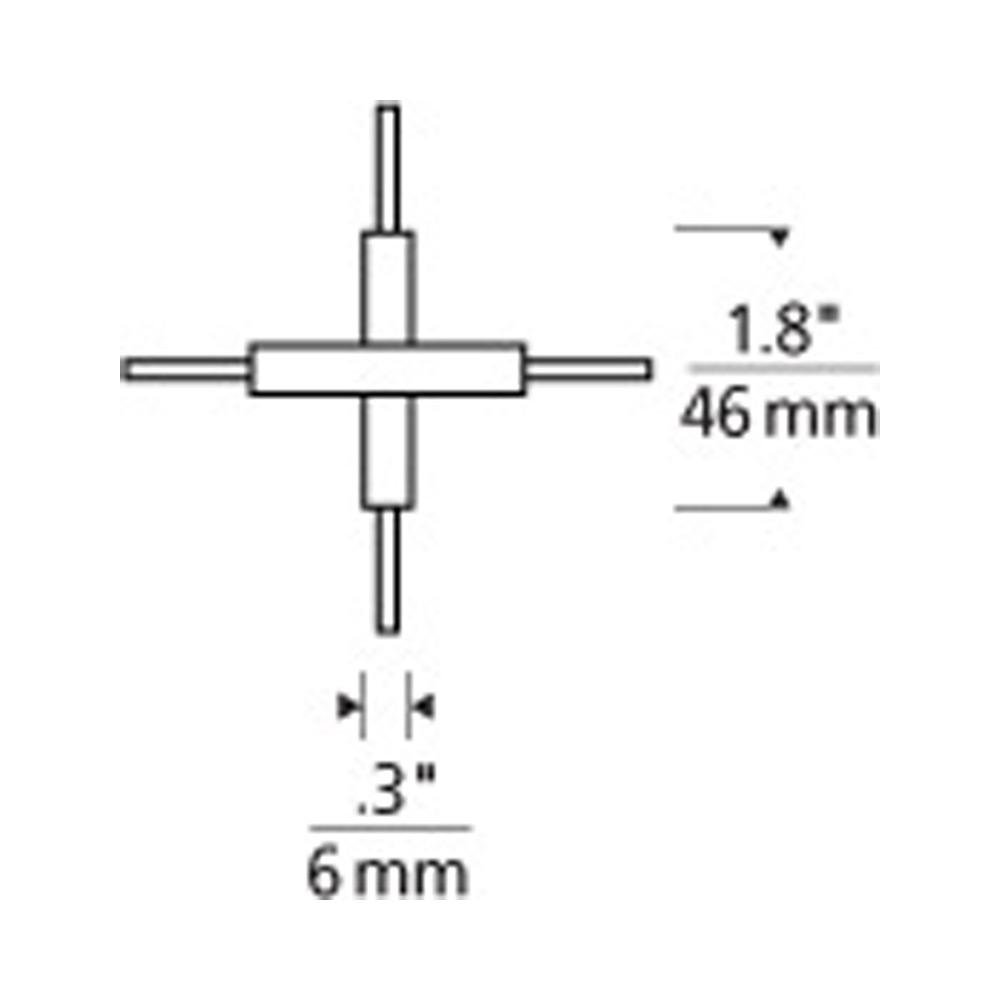MonoRail X Connector - line drawing.