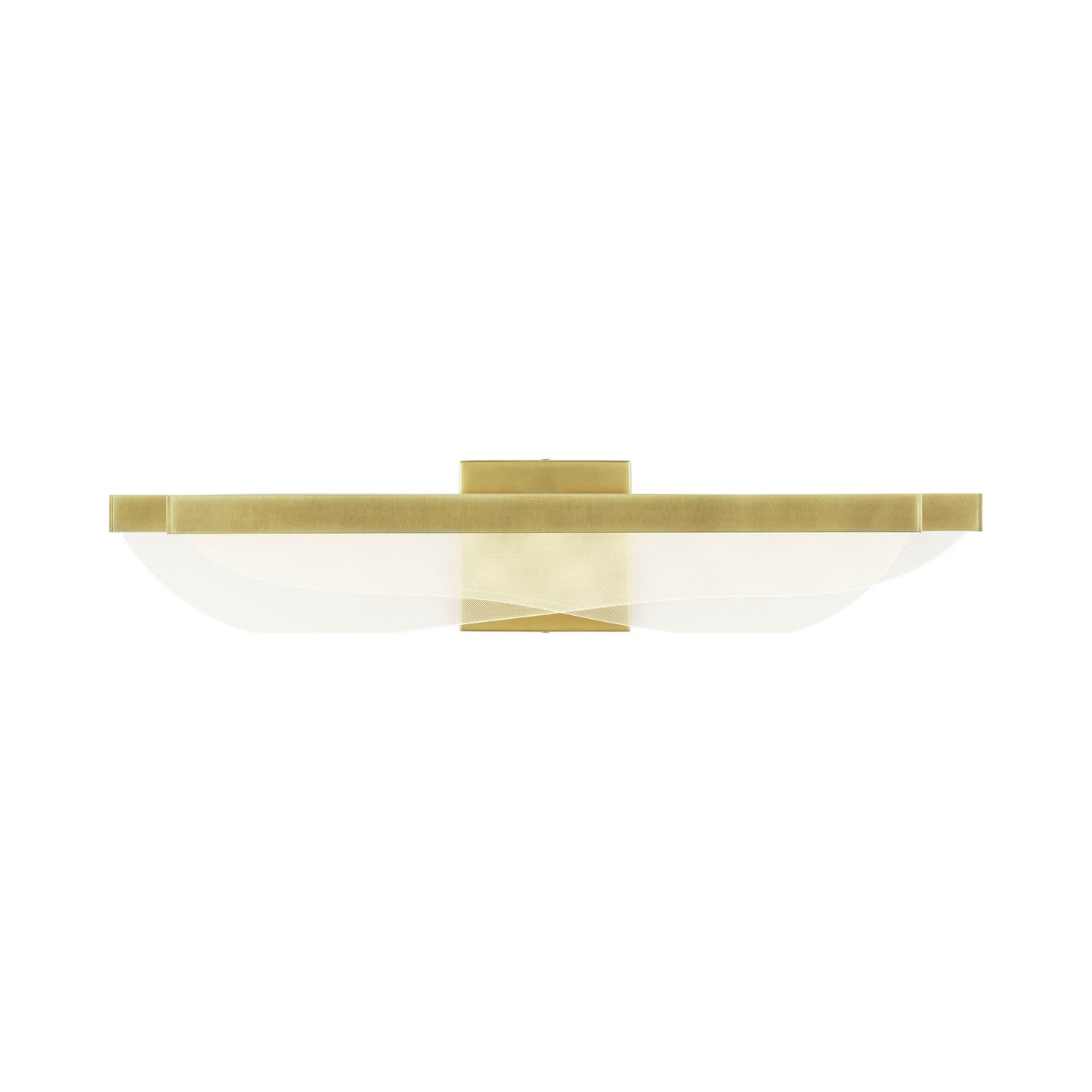 Nyra LED Bath Wall Light in Plated Brass.