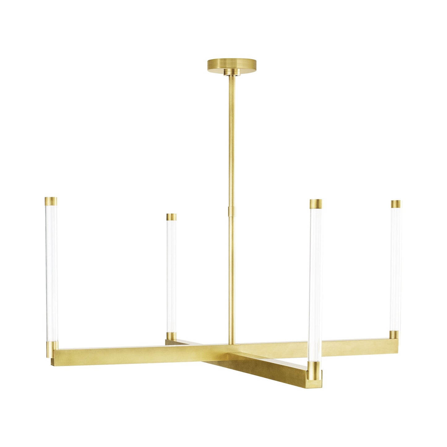 Phobos LED Chandelier in Natural Brass (Large).