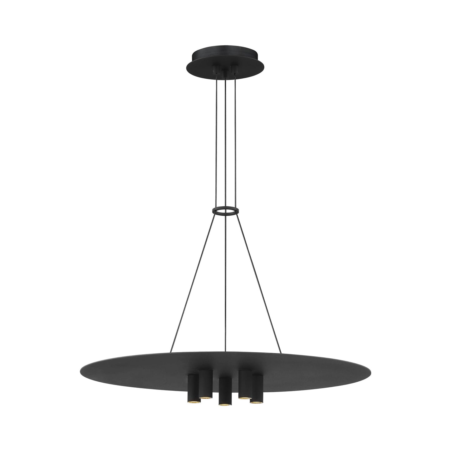 Ponte LED Pendant Light in Nightshade Black.