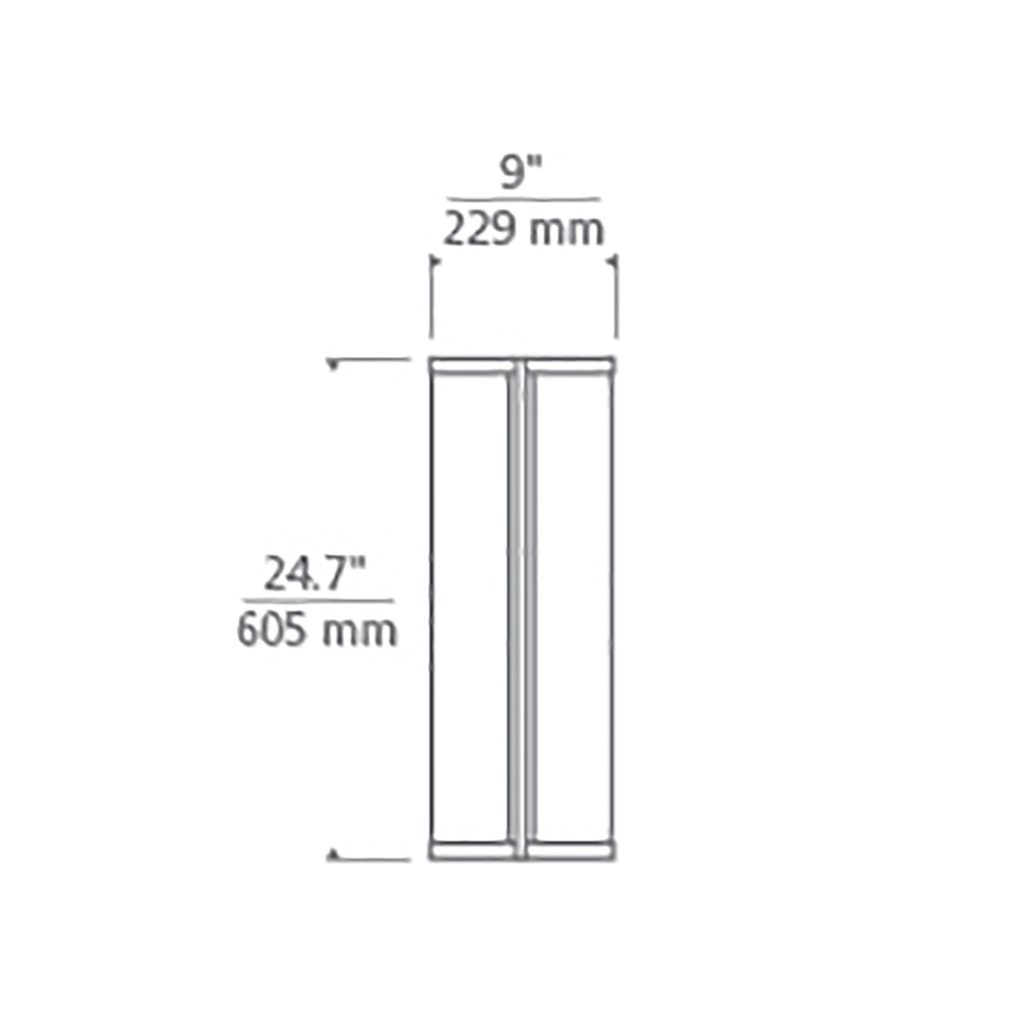Rohe LED Table Lamp - line drawing.