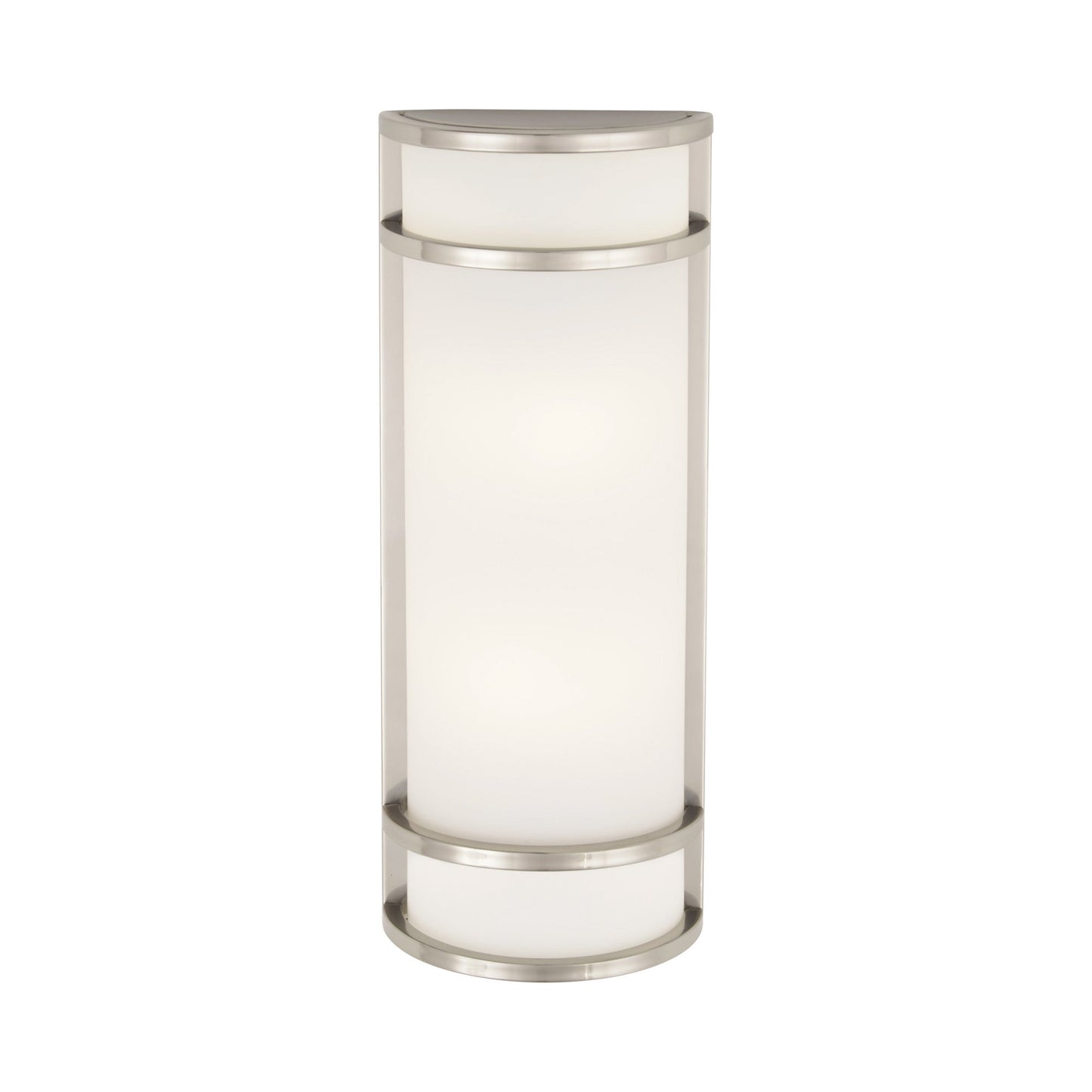 Bay View Outdoor Wall Light in Brushed Stainless Steel (20-Inch/E26 Medium Base).