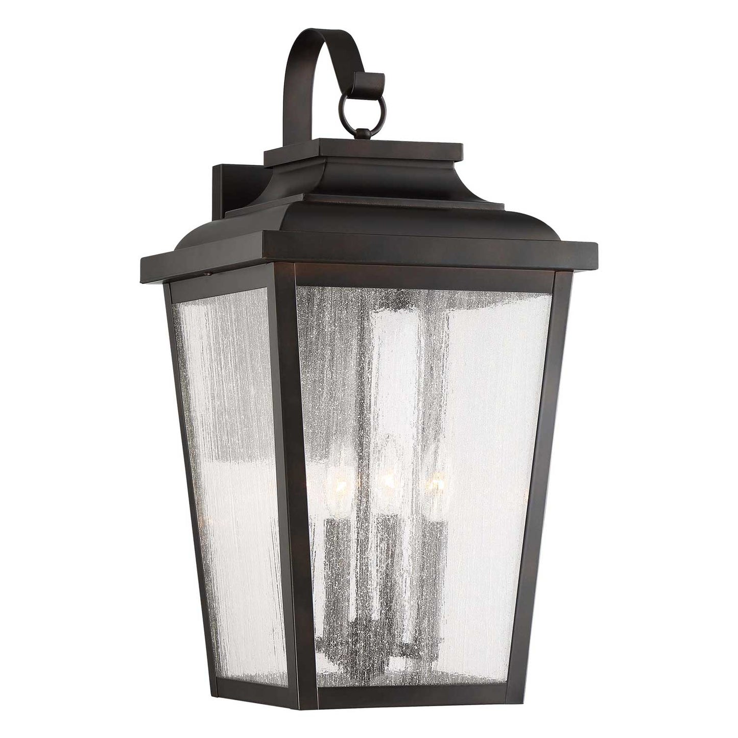 Irvington Manor Outdoor Wall Light in Clear Seeded Glass (X-Large/Incandescent).
