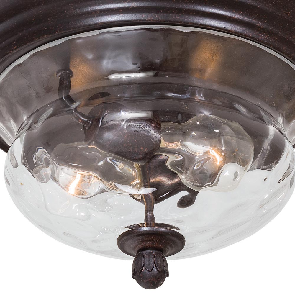 Merrimack Outdoor Flush Mount Ceiling Light in Detail.