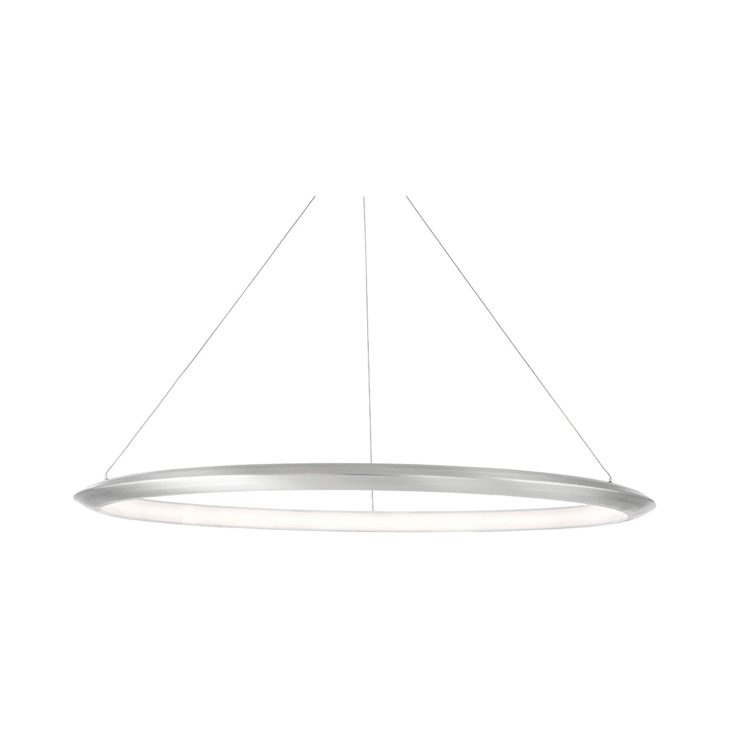 The Ring LED Pendant Light in Large /Brushed Aluminum (2700K).