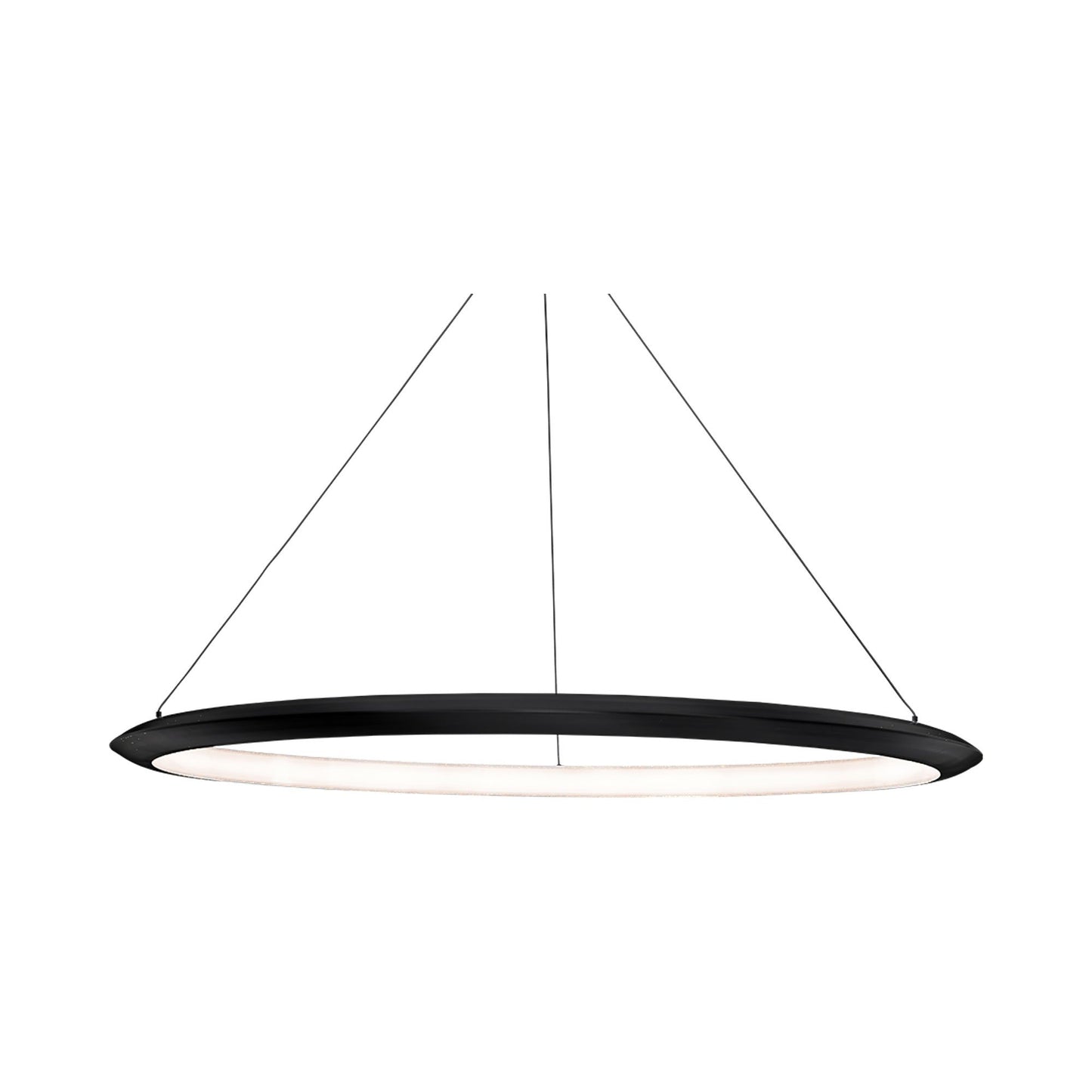 The Ring LED Pendant Light in Large (2700K)/Black.