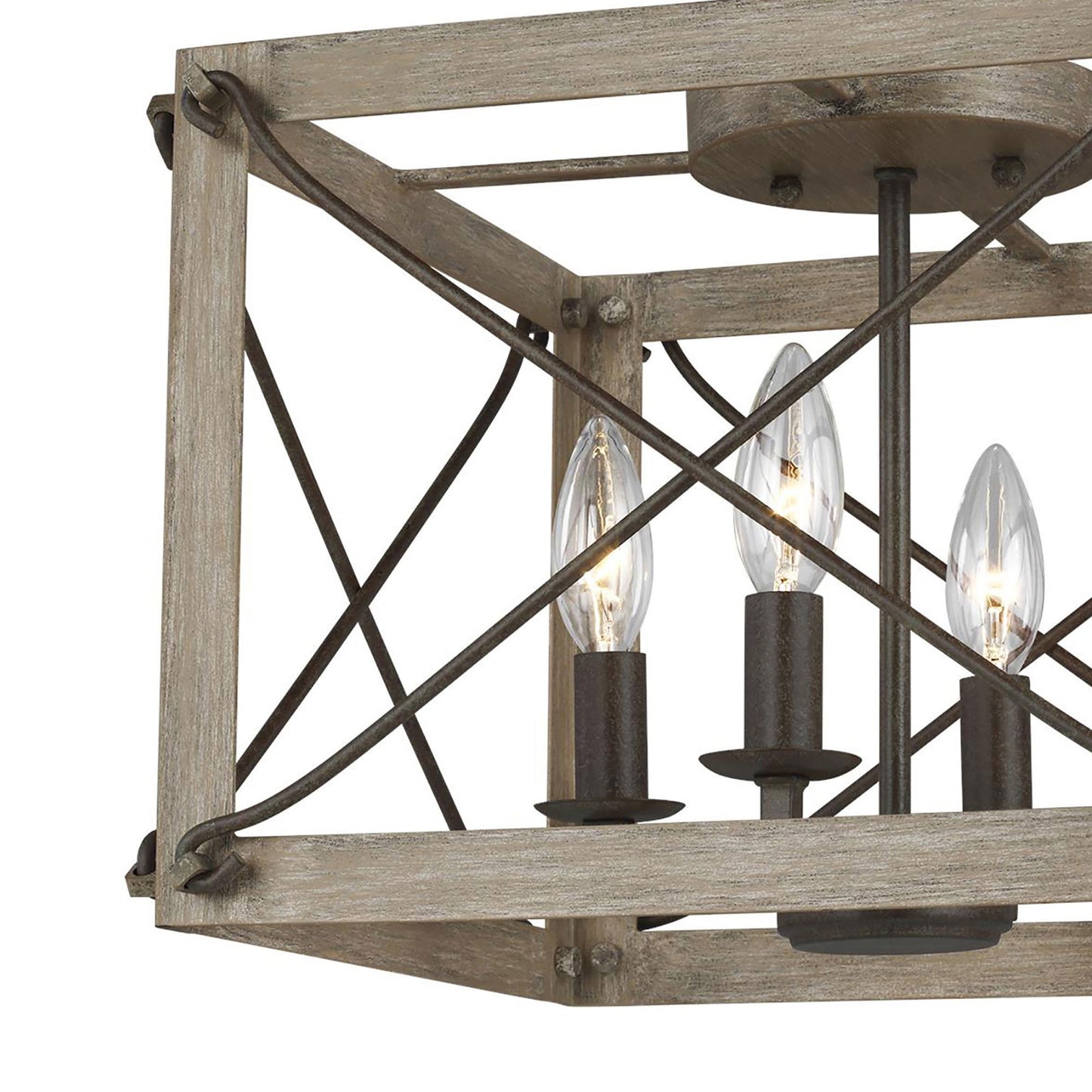 Thornwood Flush Mount Ceiling Light in Detail.